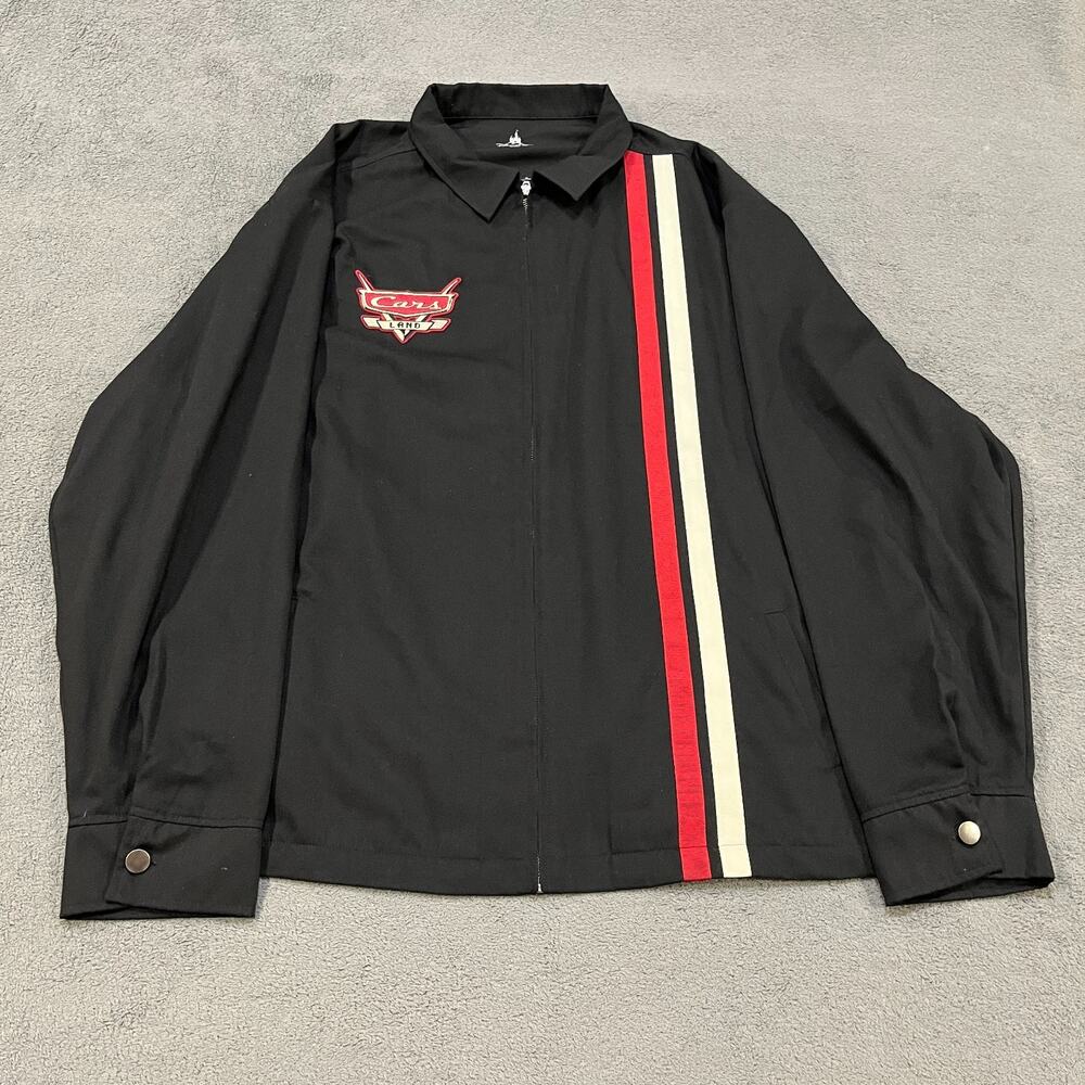 Disney Parks Cars Land Black Racing Pit Mechanic Full Zip Jacket Men's Size XXXL